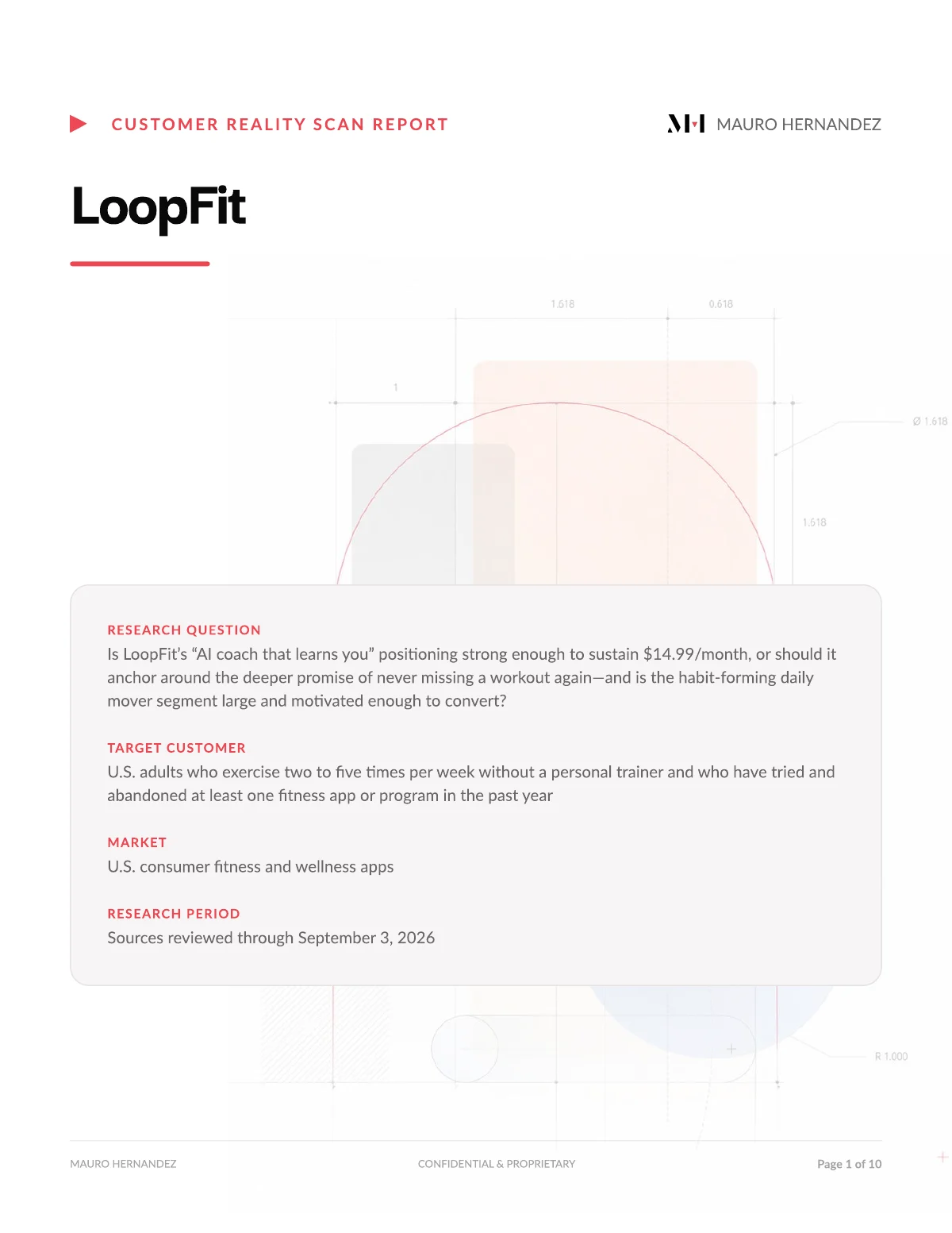 LoopFit Customer Reality Scan, page 1 of 10